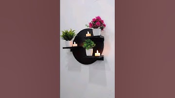 how to make cardboard wall shelf #trending #diy #artandcraftwithwastematerial