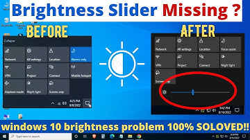 🔆 Fix Brightness Control Slider is Missing in Windows 10 -  Adjust PC Screen Brightness in a Minute!