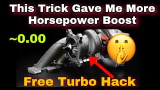 (Turbo Hack) How to get more Boost/horsepower from your Audi For Free On Any Vehicle