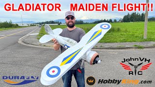 Gloster Gladiator MAIDEN FLIGHT REVIEW by Durafly at Hobbyking!