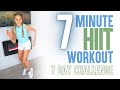 Get FIT in 7 days | 7 Minute HIIT Workout Challenge ( Calorie Burning Full Body & Tone) no equipment