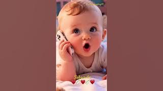 cute baby says mumma papa on call ❣️🍼♥️👶 #baby #babylaughting #ytshorts