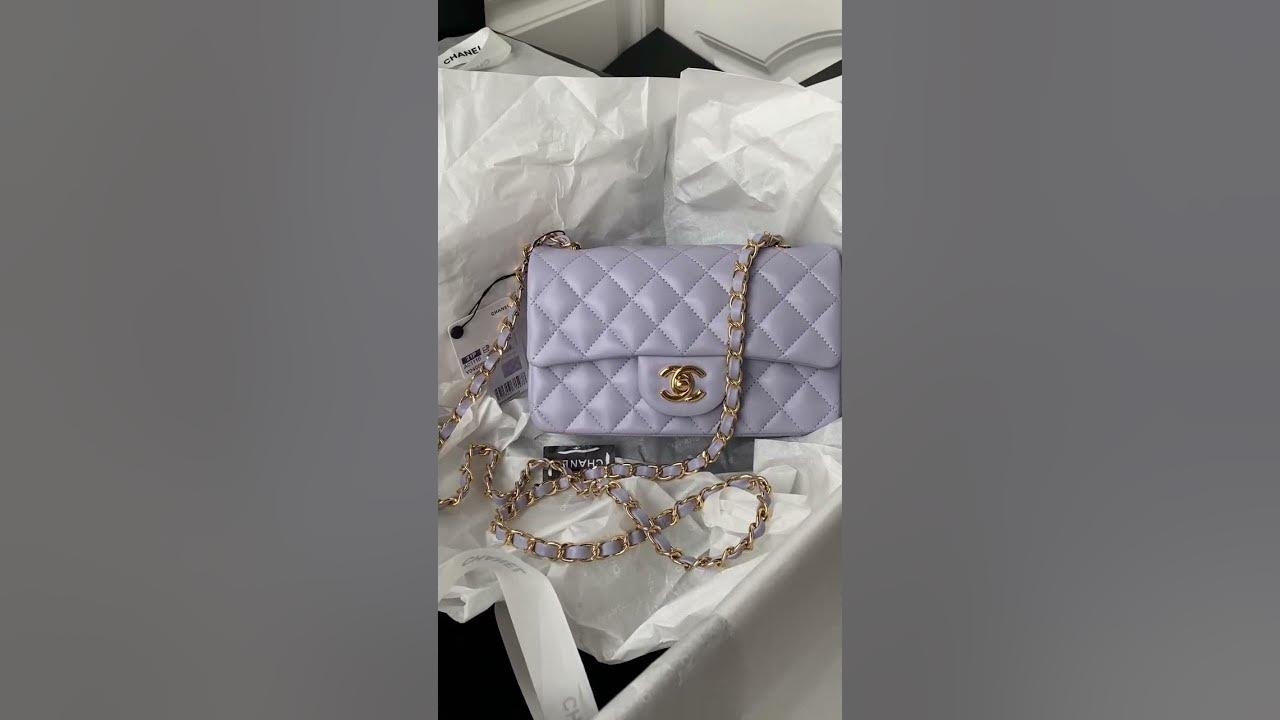 ForAale #Sell Chanel Mini CF Double Flap Bag Light purple 