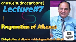 Ch16 Lec7 Preparation Of Alkenes Dehydration Of Alcohol Dehydrohalogenation Of Alkyl Halides