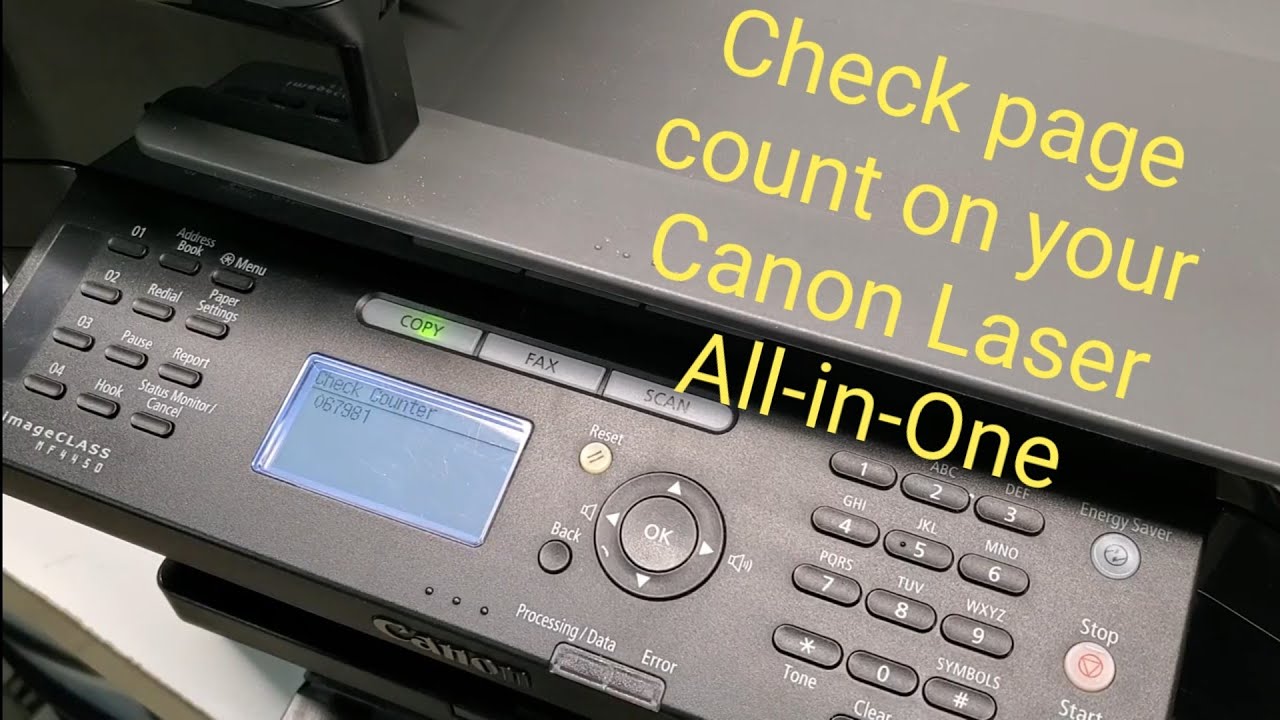 How to check page usage on Canon imageCLASS printers MF4450 MF4770n  MF4880dw - YouTube