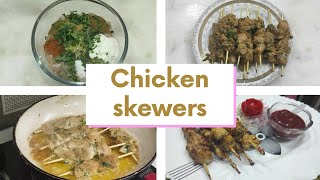 Spicy and yummy chicken skewers recipy by Maryam's online kitchen