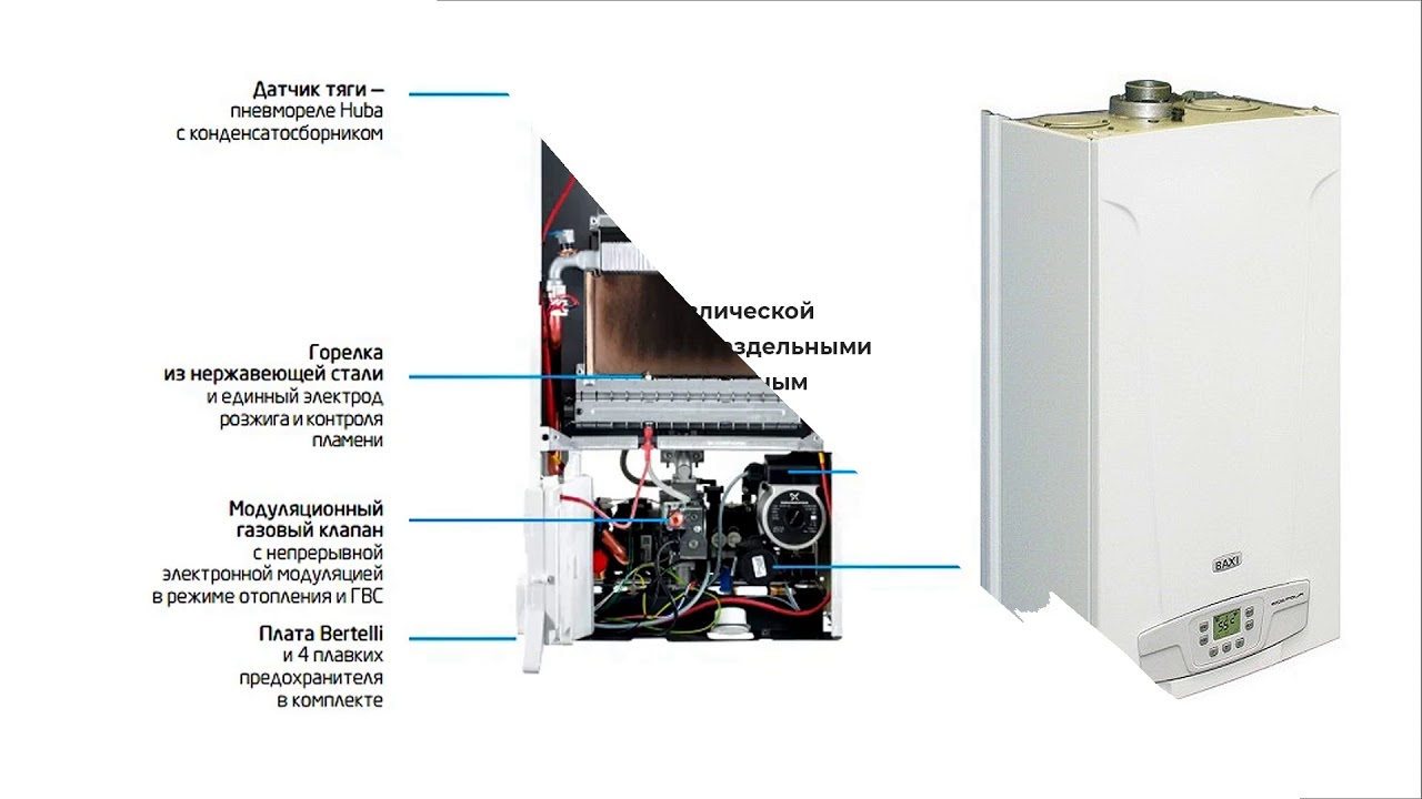Схема котла бакси нувола 3 комфорт