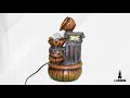 Fonte de Água Decorativa Resina Cascata Iluminação de Led