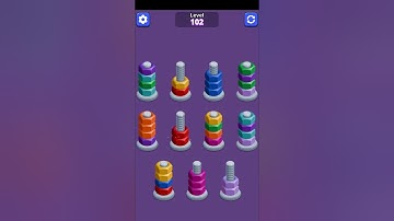 Nuts sort master level 102 quick solution without using any uno