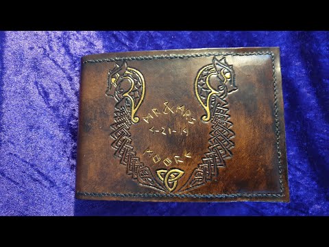 How To Make A Viking Leather Bound Wedding album (start to finish time lapse)