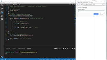 Modern JavaScript Fundamentals 7  Interaction alert, prompt, confirm