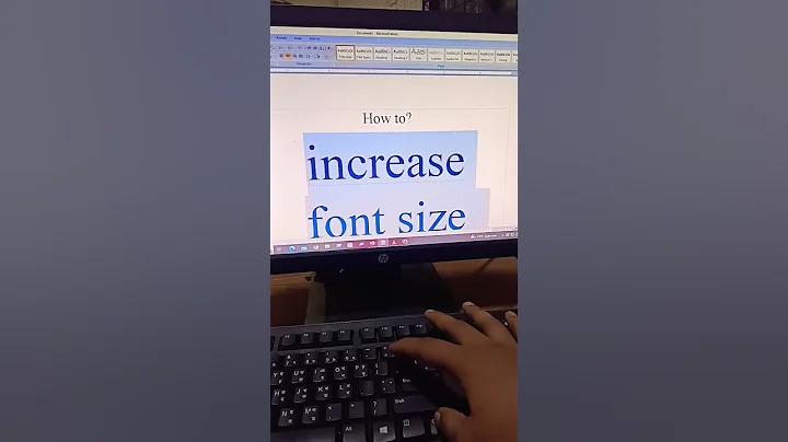 Computer Shortcut Key for increase font size #computer #tricks #trending #video #msoffice #viral