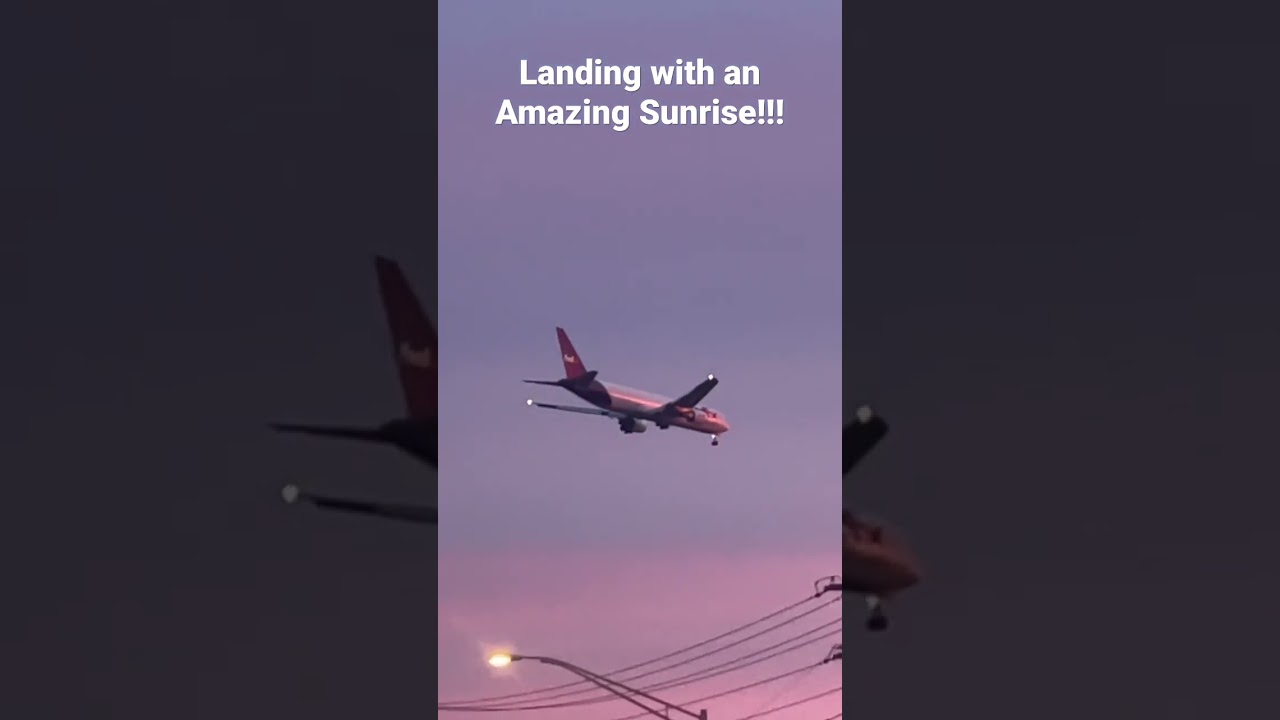 FedEx Landing In Allentown with a Beautiful Sunrise 