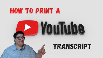 How To Print A Transcripts From YouTube