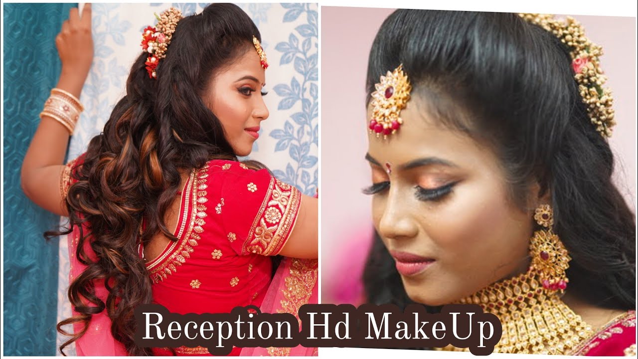 Open Hair Reception Hairstyles for Indian Brides with Long Hair | Indian Bridal  Reception Hairstyle | Cabelo