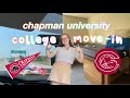 college move-in vlog | chapman university ✧･ﾟ: *✧