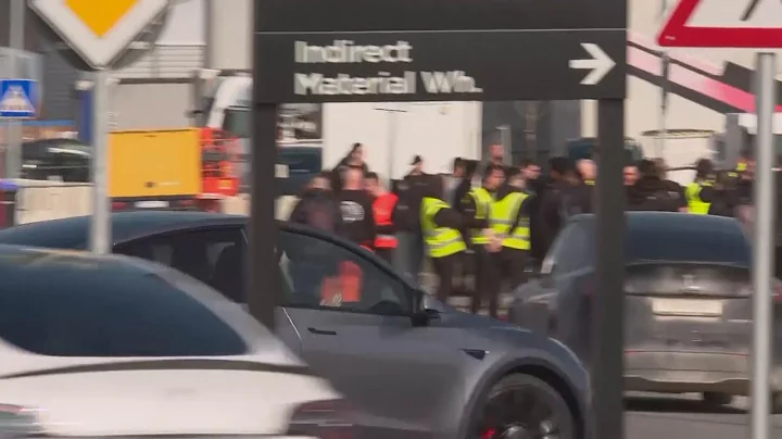 Elon Musk visits troubled Tesla gigafactory near Berlin