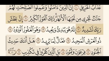 سوره البروج كامله مكتوبه بصوت الشيخ ياسر الدوسري