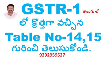 #GSTR1 new tables #Table no14 #Table no15 #Rcm sec9(5) #Tcssec51 #ecommerceoperator