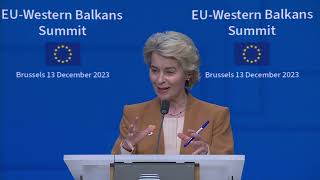 EU-Western Balkans Summit - Press conference by Presidents von der Leyen and Charles Michel