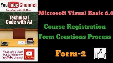 COURSE REGISTRATION FORM Microsoft visual Basics 6 0 part 2