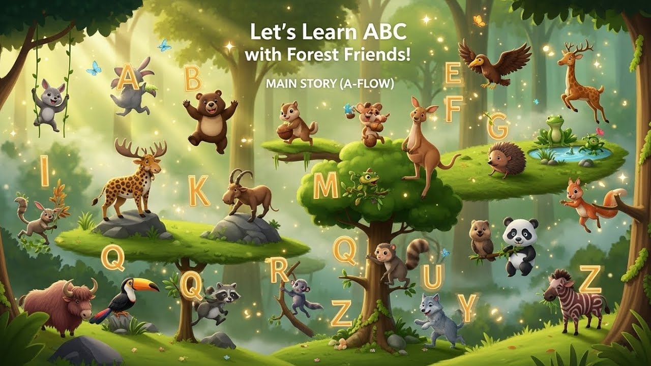 ABC Animals Song 🐵🌳 | Learn Alphabet A to Z with Forest Friends | Kids ...