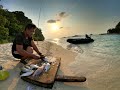 Serangan Barracuda Camping, Fishing and Cook dengan Inflatable Boat Hider di Teluk Dalam, Pangkor