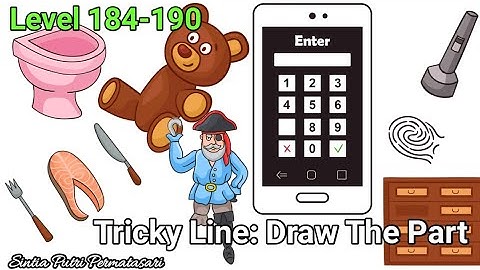 Tricky Line : Draw The Part Level 184,185,186,187,188,189,190