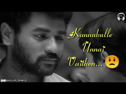 Adi Mounam Vendam Kanmaniye Whatsapp Status| Kannukulle Unnai Vaithen Kannama |IG @ Pain_of_love.k |
