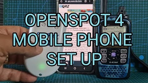 OPRNSPOT 4 - Mobile Phone Set Up