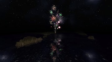 OpenGL Fireworks in 3D Space Demo
