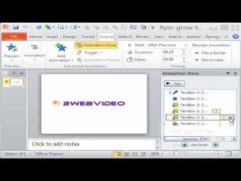 PowerPoint Animation - Fly In, Grow, Shrink, Fade - YouTube