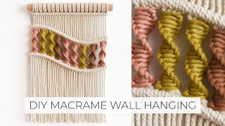 DIY MACRAME WALL HANGING with multi coloured spiral knots | How to macrame | Step by step tutorial