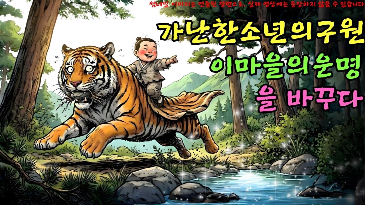 👉 기적의 밤, 쇠덫에 다리가 짓이겨진 아기 호랑이… 가난한 소년의 구원이 마을의 운명을 바꾸다  | 야담 |옛날이야기 |민담 |전설 | 설화