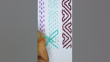 New & pretty nakshi kantha border design for beginners! #shorts #trending #embroidery #art