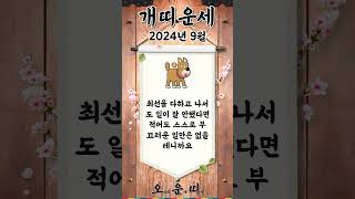 월간 개띠 운세 2024년 9월 #개띠 #오늘의운세 #내일의운세 #월간운세 #운세 #운세쇼츠
