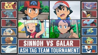 SINNOH ASH \& DAWN vs GALAR ASH \& GOH | Ash Tag Team Tournament | Pokémon Double Battle #04