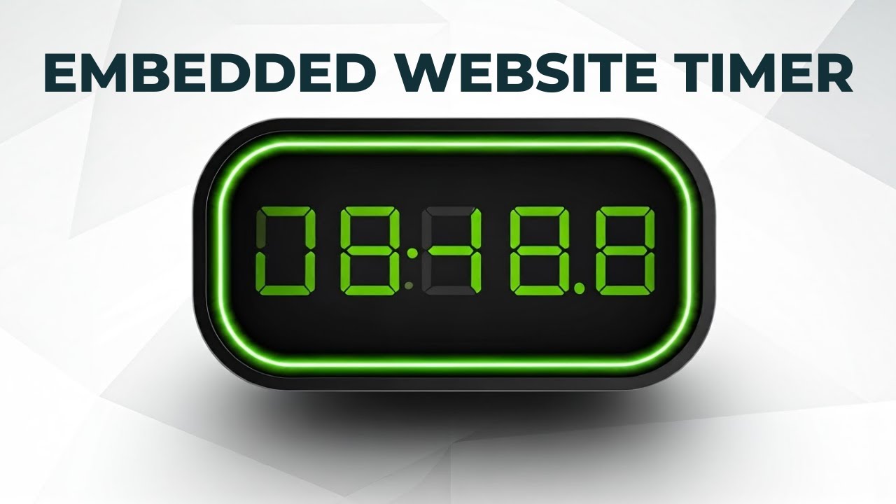 Timer Embedded Embedded Website Timer - YouTube