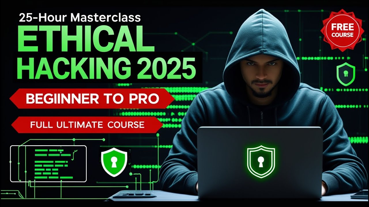 🔥 Ethical Hacking 2025 Full Ultimate Course | 25-HOUR MASTERCLASS | Go ...