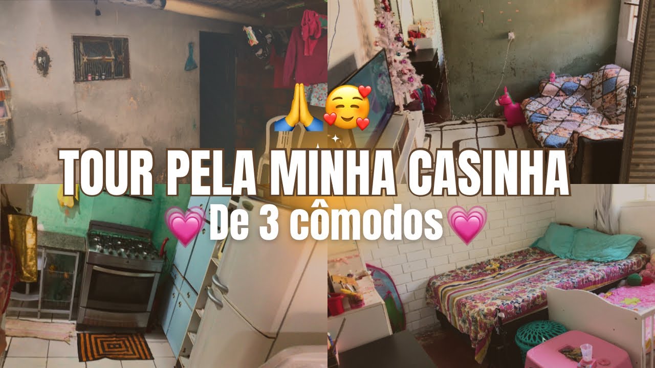 TOUR PELA MINHA CASA SIMPLES DE 3 CÔMODOS 🏠💗