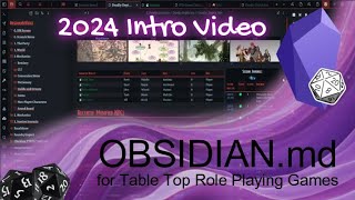 Obsidian  2024 Intro for TTRPG and Worldbuilders