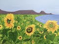 Worms Head with Sunflowers