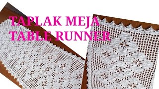 TAPLAK MEJA RAJUT PERSEGI PANJANG (Table Runner)