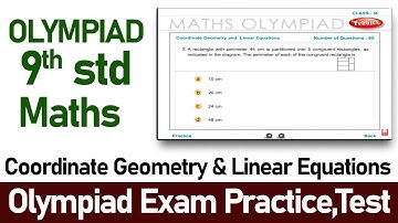 Coordinate Geometry & Linear Equations | Maths Olympiad 9th Class | Olympiad Exam Preparation