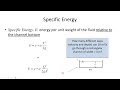 Specific Energy and Alternate Depths for non-uniform flow - CE 331, Class 24 (12 March 2025)