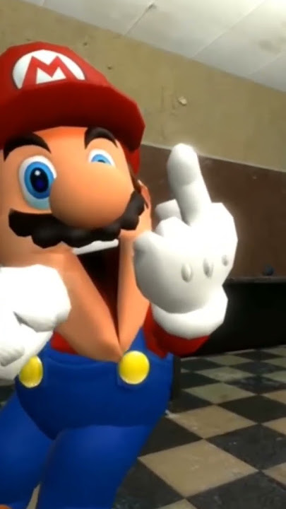 Mario getting good at this game/mario shows middle finger (smg4)