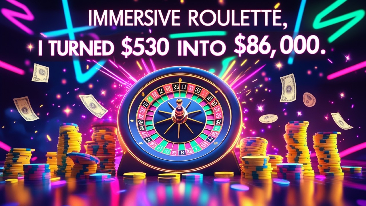 MY BIGGEST WIN $530 TO $86,000 AT IMMERSIVE ROULETTE!