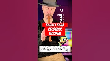 SpongeBob SquarePants Krusty Krab Theme Recorder Tutorial #recorder #tutorial