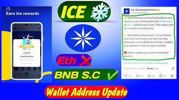 Ice mining app launching on bnb smart chain ||Change Your wallet address from Eth to Bnb smart chain