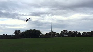 A few flips with the Mini X on its last flight.